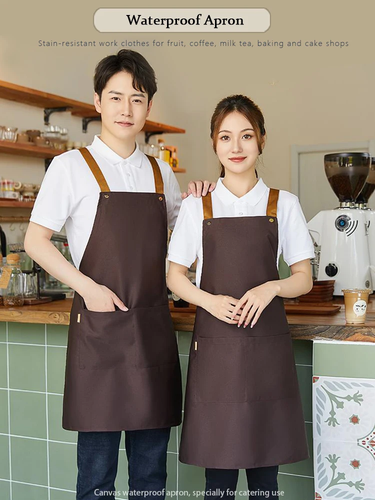 

Водонепроницаемый холщовый рабочий фартук премиум-класса — прочный, устойчивый к пятнам и износу, профессиональная защита для ресторана для кафе, горячий горшок