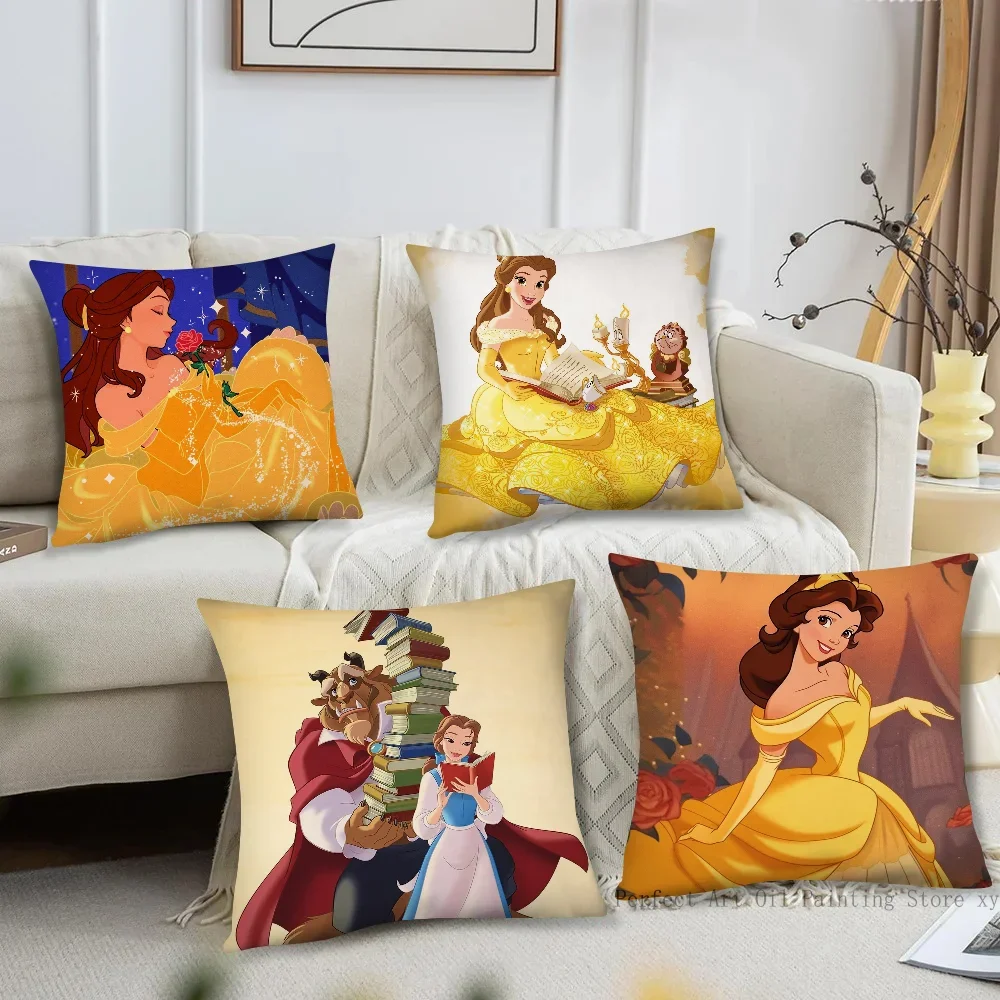 

Классический анимированный фильм B-Красавица и B-Beast наволочка квадратная подушка спальня диван досуг гостиная украшение дома 40X40