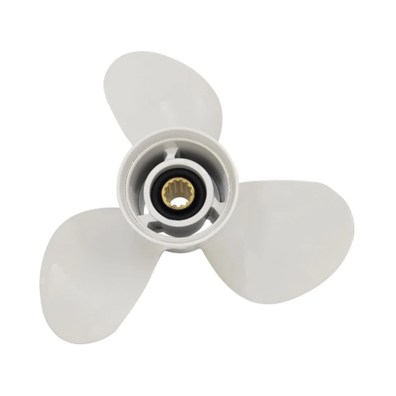 

663-45954-01-EL White Outboard Propeller 11-3/4 x 10 3 Blade 13 Spline Tooth Aluminum For Yamaha 40HP 48HP 50HP 60HP