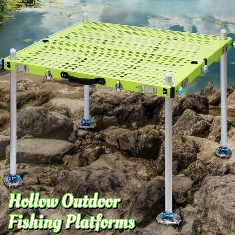 

Ultra Light Hollow Outdoor Fishing Platforms Multifunctional Anti Slip Extended Lowered Aluminum Alloy Large Fishing Platforms