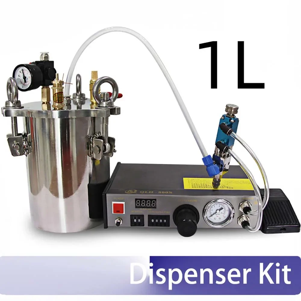 Dispenser kit, 1pcs 1L adhesive glue tank + 1pcs dispensing valve + 1pcs dispenser with neccessary spares