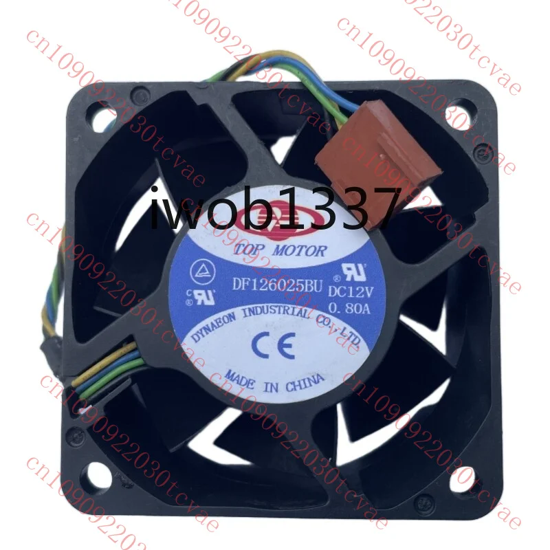 

New DF126025BU DC12V 0.80A 60*60*25mm 4-Pin Square Server Cooling Fan
