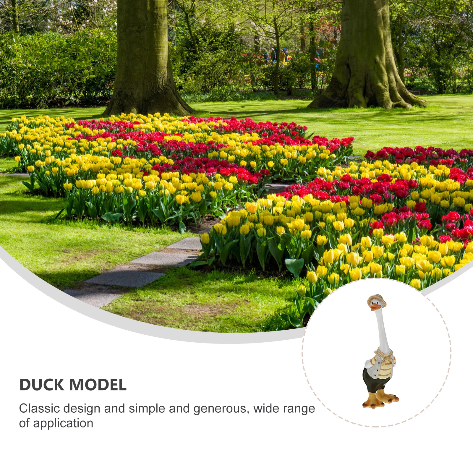 

Simulated Duck Ornament Garden Decor Figure Figurines for Decoration Home Statue Miniature Resin Pond