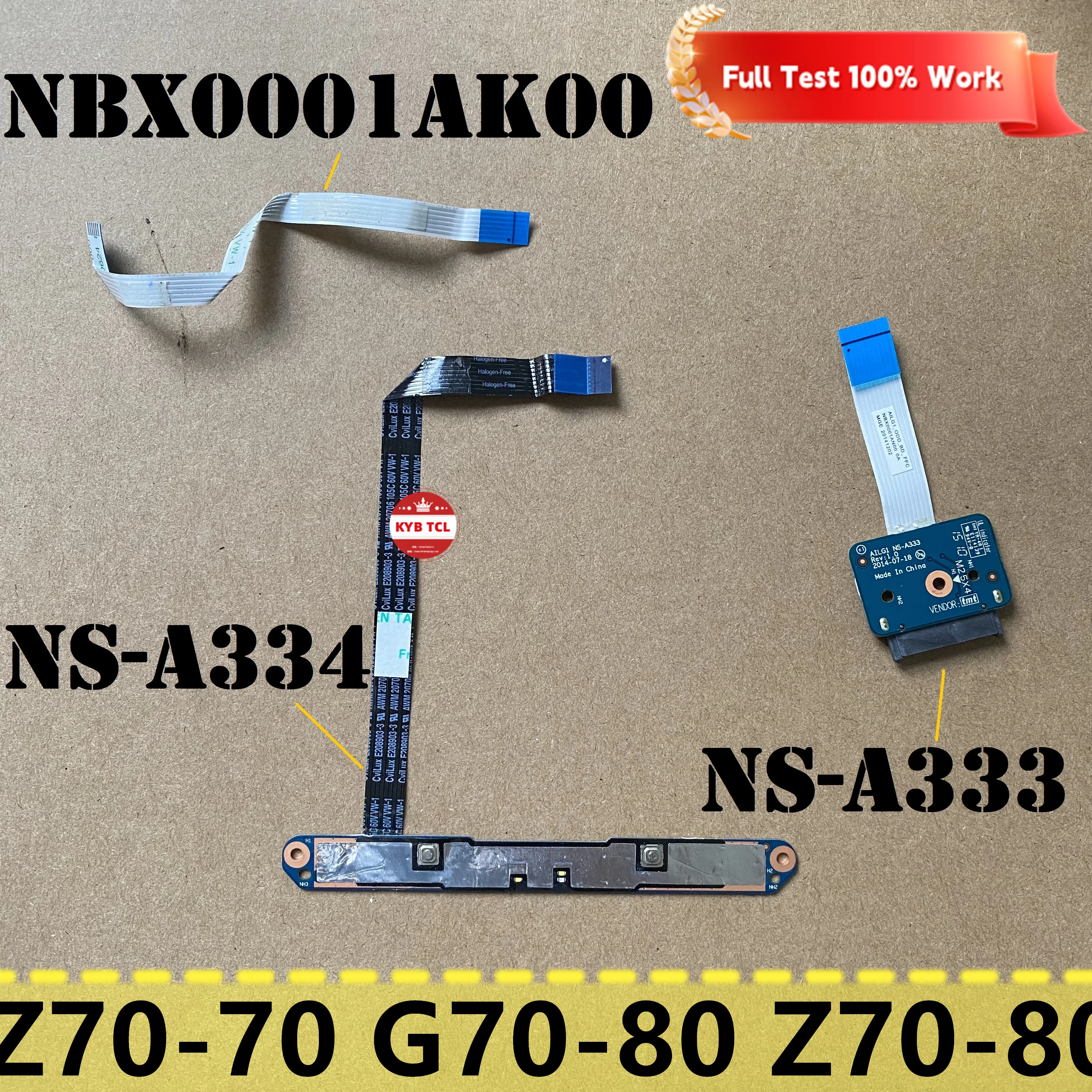 For Lenovo IdeaPad Z70-80 Z70-70 G70-80 80FG DVD Optical Drive Connector Board Or Touchpad Button Board Or Cable NS-A334 NS-A333