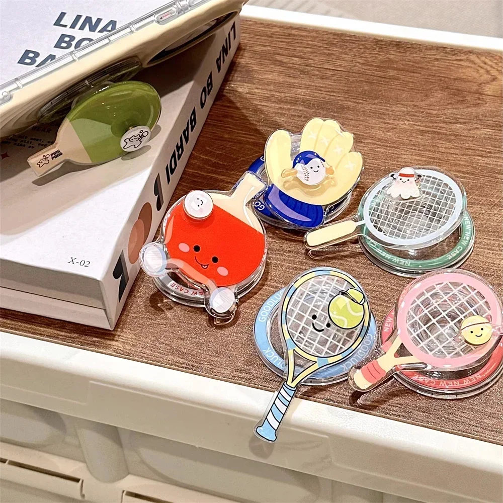 Uroczy stojak na telefon Magsafe w kształcie piłki do sportów, kompatybilny z Griptok, iPhone 17, Samsung, składany stojak do etui.