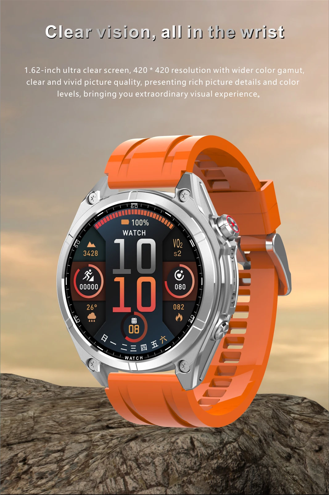 

New S8Pro smartwatch 1.62" HD Touch Screen BT Call Heart Rate/Blood Oxygen Monitor 7-Day Battery Waterproof smart watch for man