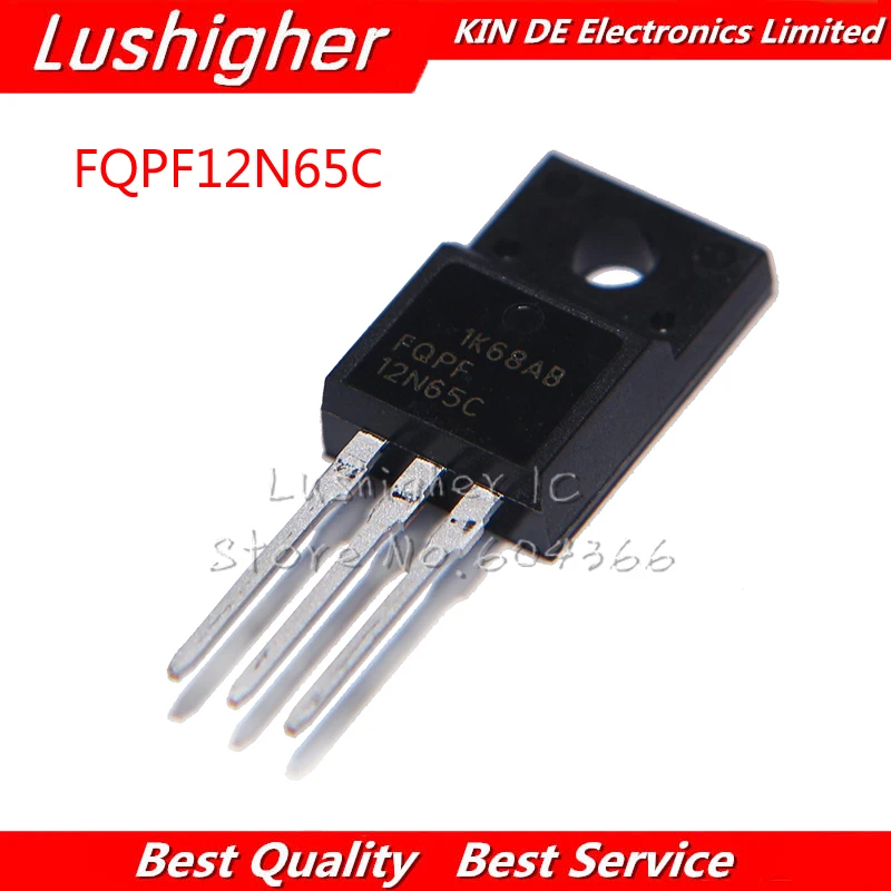 10pcs FQPF12N65 SVD12N65F TO-220 FQPF12N65C 12N65 MOS TO-220F