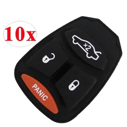 jingyuqin 10X Remote 4 Buttons Key FOB Rubber Button Pad For Chrysler Aspen Dodge Durango Magnum Charger Ram For Jeep