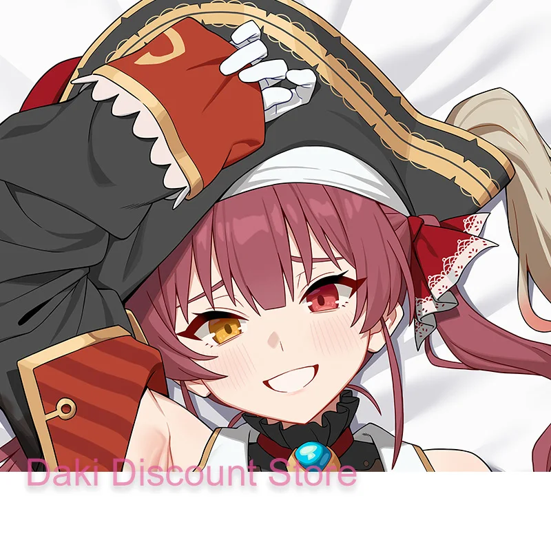 Dakimakura Anime houshou marine Vtuber Double-sided Print 2WAY Life-size Pillowcase Gift Body Pillow Cover