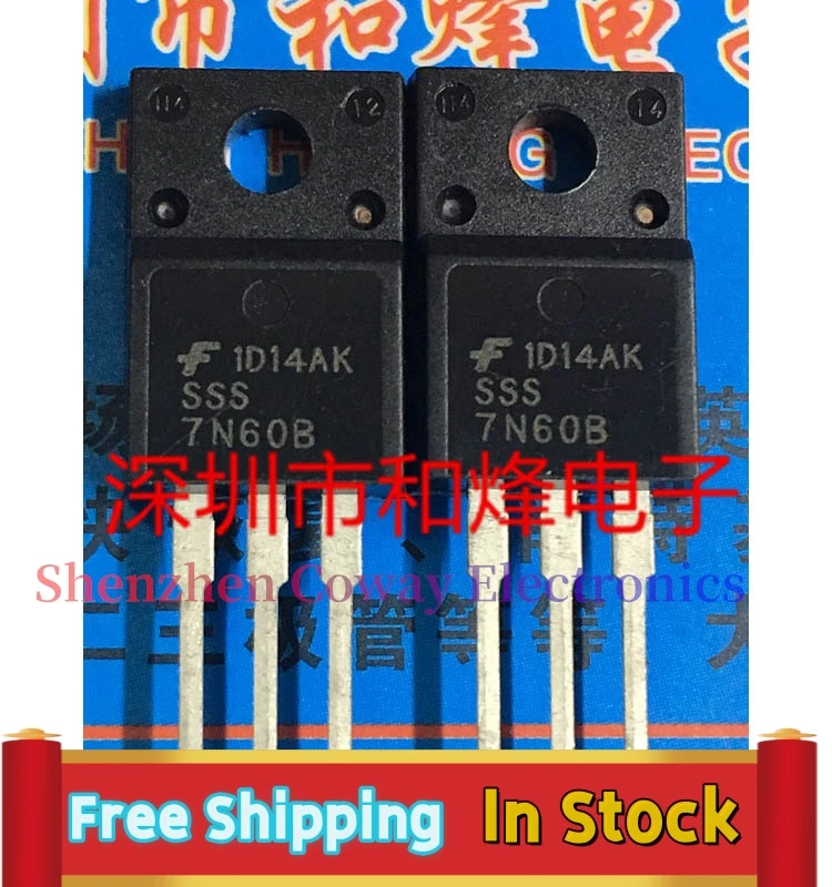 10PCS-30PCS  SSS7N60B  TO-220F 600V 7.0A    In Stock Fast Shipping