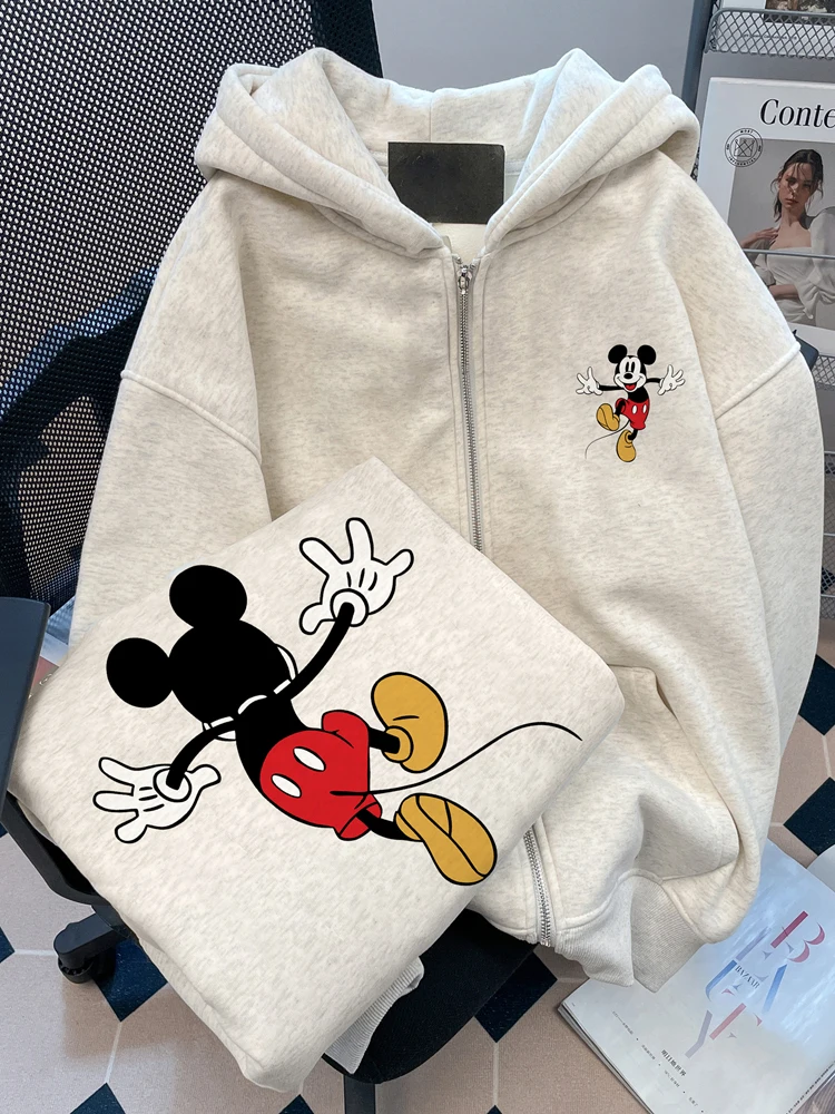 

Disney Autumn New Mickey Hooded Cardigan Sweater Women's Design Sense Casual Versatile 2025 New Coat