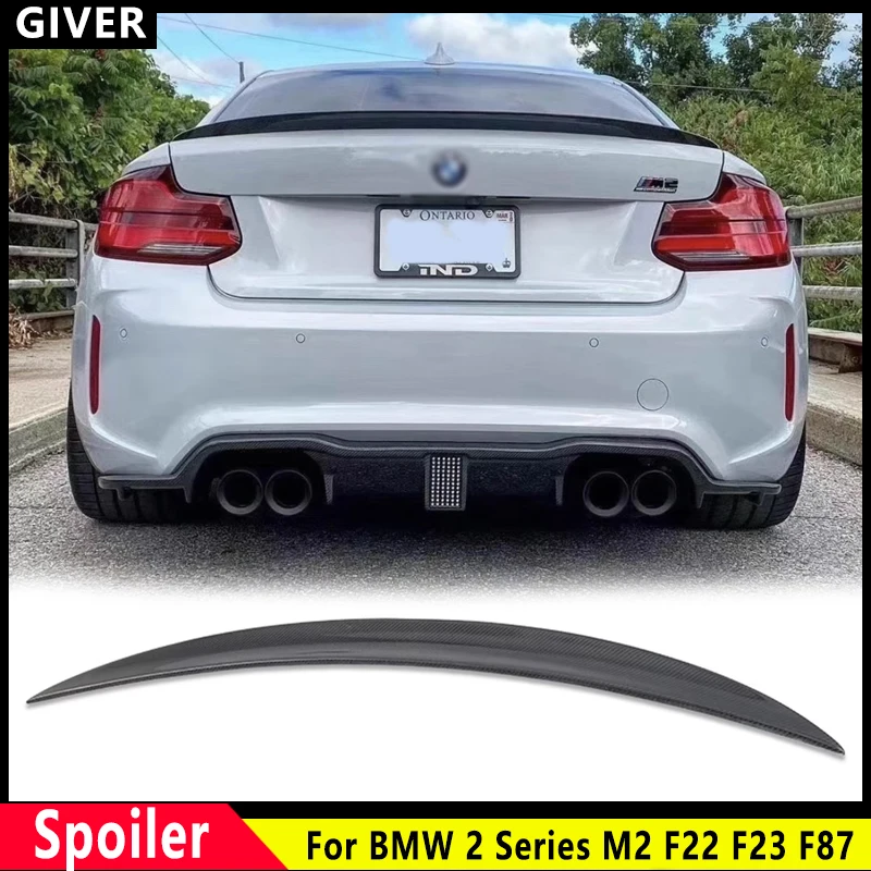 

For BMW 2 Series M2 F22 F23 F87 M Sport Tuning Accessories Part - Carbon Fibre Rear Trunk Lid Boot Ducktail Lip Spoiler Wings