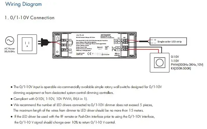 جديد 1/0-10 فولت عكس الضوء LED سائق الجهد المستمر 40 واط/75 واط 12 فولت/24 فولت PWM التيار المتناوب دفع خافت السلطة المورد ل لون واحد LED شرائط مصباح