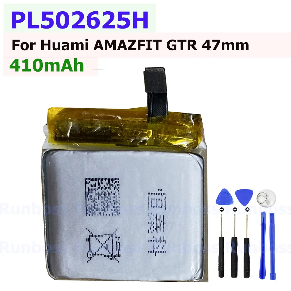 Replacement 1.54WH 410mAh PL502625H Battery for Huami AMAZFIT GTR 47mm Smart Watch Batteries