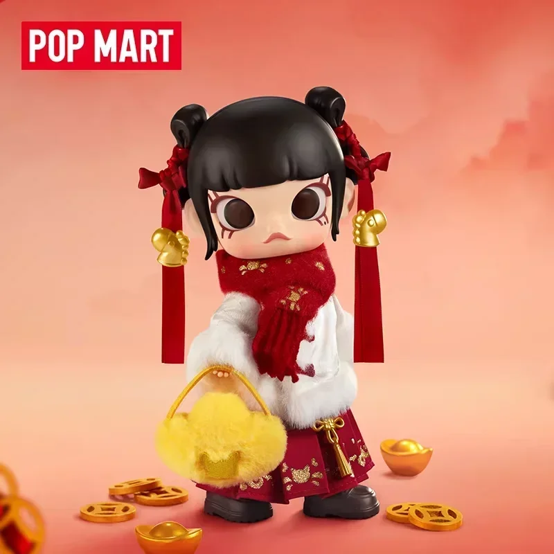 

POP MART MOLLY Серия «Get Rich Quick» 1/8 Аниме Фигурка-Таинственная слепая коробка Угадай Игрушка Орнамент Фигурка для дома