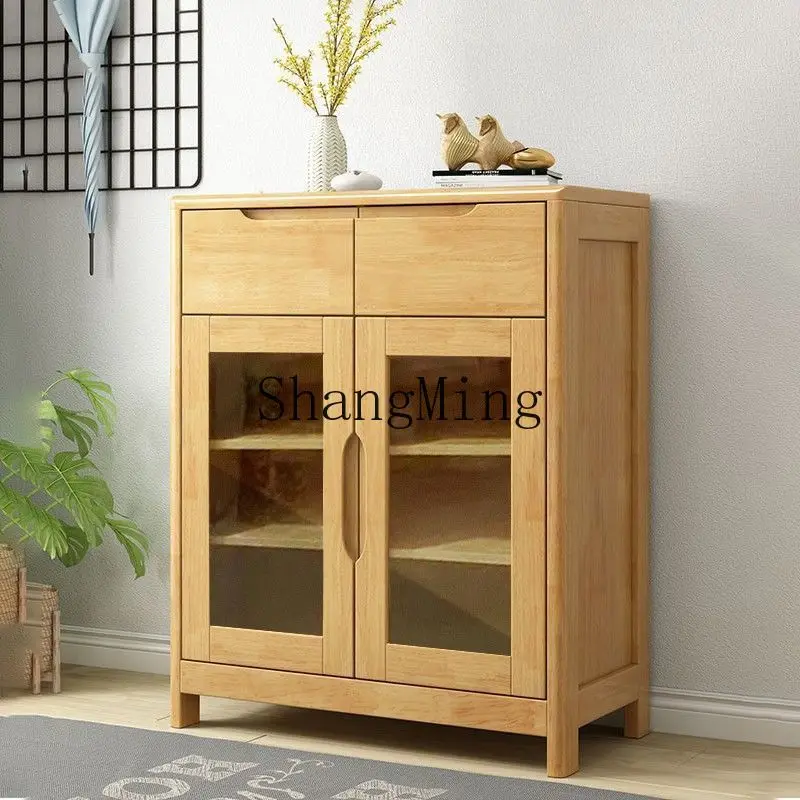 

FG solid wood dining side kitchen restaurant home storage locker modern simple door tea cabinet