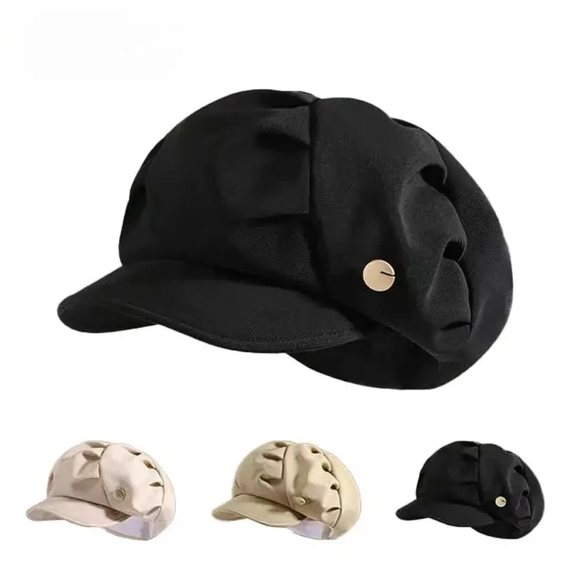 Wolkenhoed, geplooide damestas, gezichtsherkenning, kleine achthoekige hoed, reizen, dagelijkse vrije tijd, baret