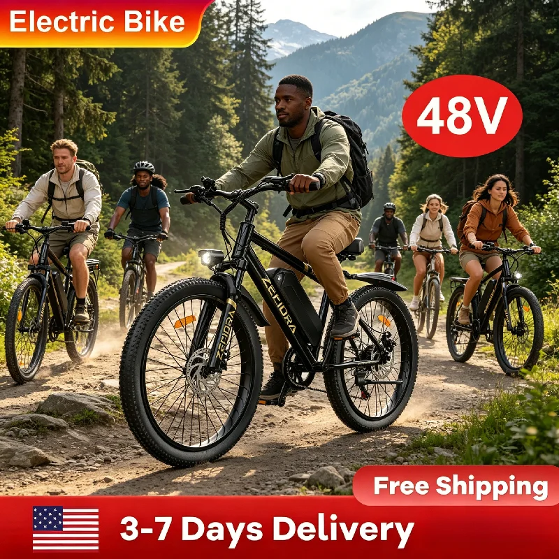 500W 26 Inch Trail Mountain Electric Bike, UL2849 Safety Certified, 45° Strong Hill Climbing,Free US Local Warehouse Shipping