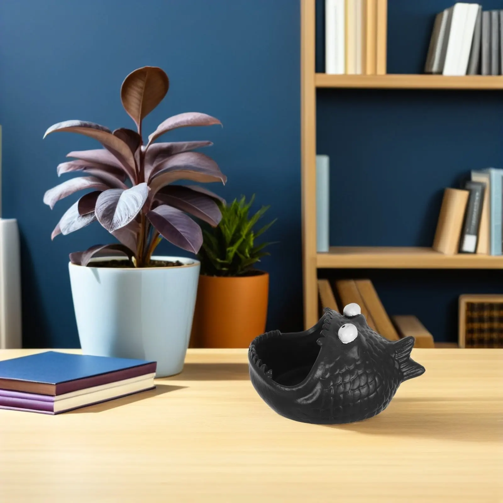 

Ashtray for Outdoor Use Ceramic Smoking Accessory Desktop Ornament Bowl Container Patio