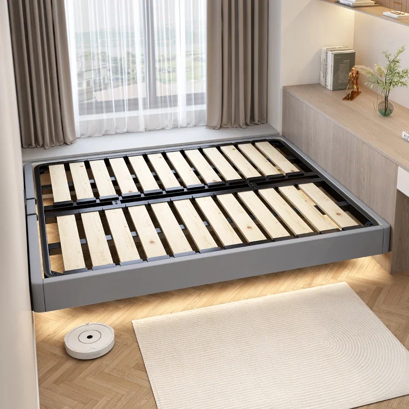 Individual Double Bed Frames Nordic Modern Minimalist Twin Double Bed Bases Wood Sleeping Luxury Cama Queen Size Hotel Furniture view 4