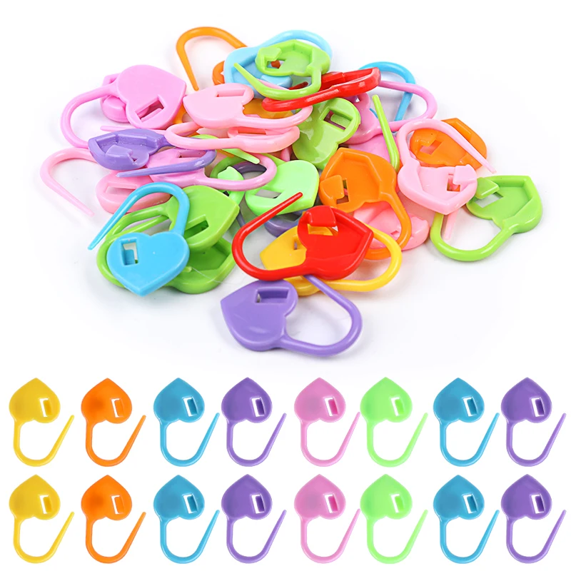 200Pcs/Bag Plastic Resin Small Clip Locking Stitch Markers Crochet Latch Knitting Tools Needle Clip Hook Sewing Tool Mixed Color