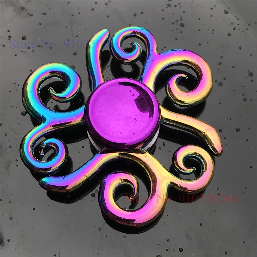 Brinquedo de metal colorido fidget spinner para crianças adultas anti-ansiedade adhd alivia o estresse criativo dedo spinner menino presente de