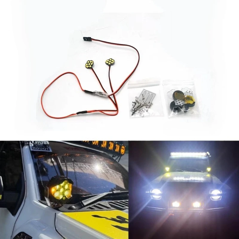 

D1RC 6V Simulation Spotlight Headlight Modified for 1/10 1/8 RC Crawler Car TRX4 Defender AXIAL SCX10 RC4WD D90 KM Tank 300 F150