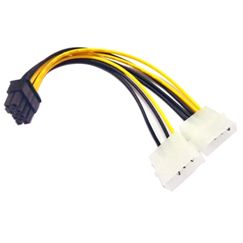 새 20cm 8핀 듀얼 4핀 180W 비디오 카드 전원 코드 그래픽 카드 전원 케이블