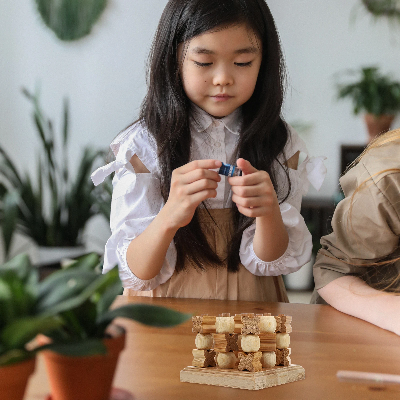 

1Pcs 3D Toe Chess Set for Children Logic Training Early Learning Brain Teaser Plaything Light Brown