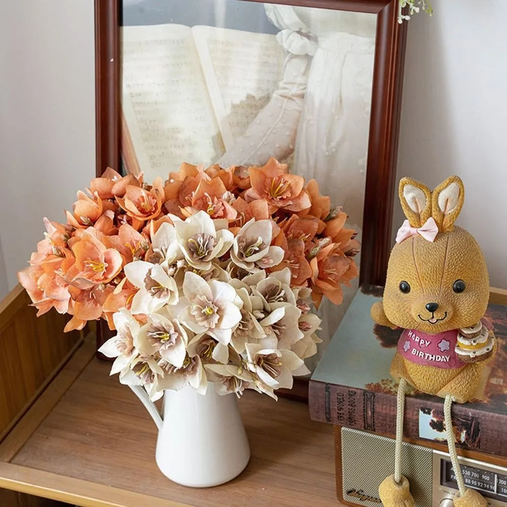 

Real Touch Artificial Narcissus Bouquet Elegant Luxury Silk Narcissus Flower Handmade Fake Flower Home Office Decor