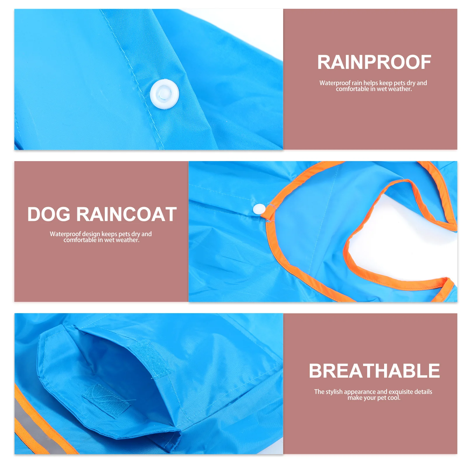 

Reflective Hooded Pet Raincoat Waterproof Dog Raincoat Puppy Poncho Outdoor Adjustable Reflective Strip Dog Waterproof Clothes