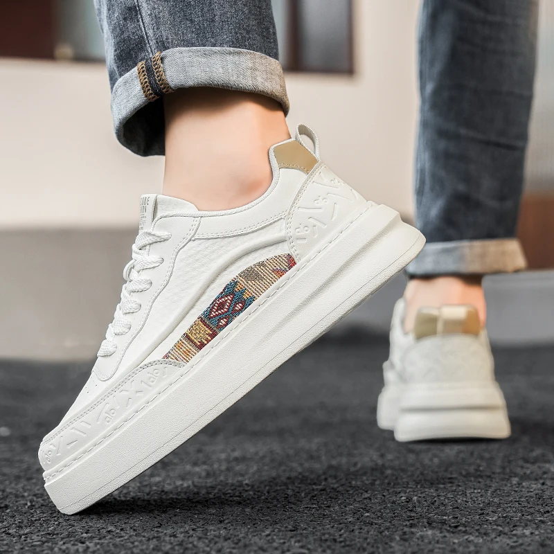 

Высококачественные мужские массивные высокие кроссовки, белые легкие удобные повседневные туфли, увеличивающие рост, осень 2025 г.