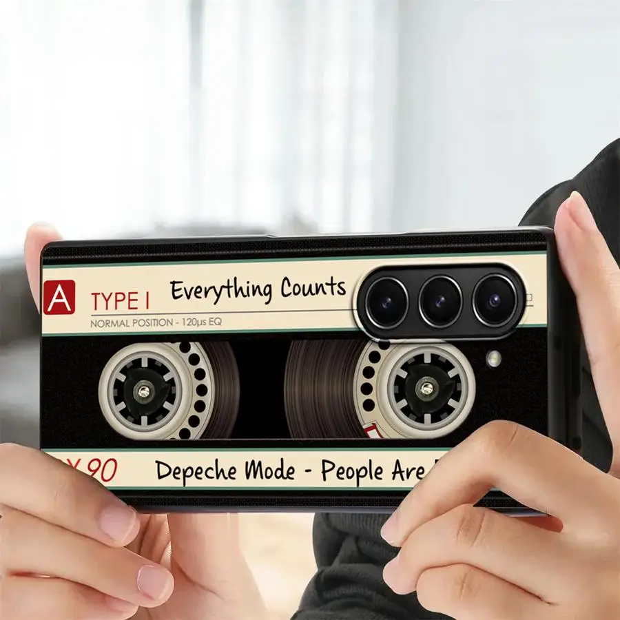 خمر الشريط كاميرا عودة غطاء الهاتف حقيبة لهاتف سامسونج غالاكسي Z أضعاف 7 6 5 4 3 ZFold6 ZFold7 ZFold4 ZFold3 ZFold5