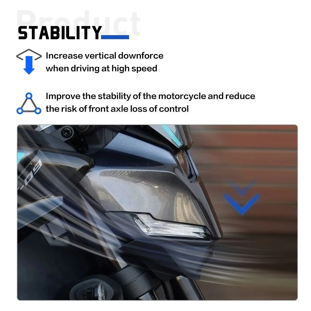 دراجة نارية الرياضة downforce عارية المفسدين الأمامي لياماها MT-09 MT09 MT 09 SP 2024 2025 Gen 4 الهوائية الجناح منحرف