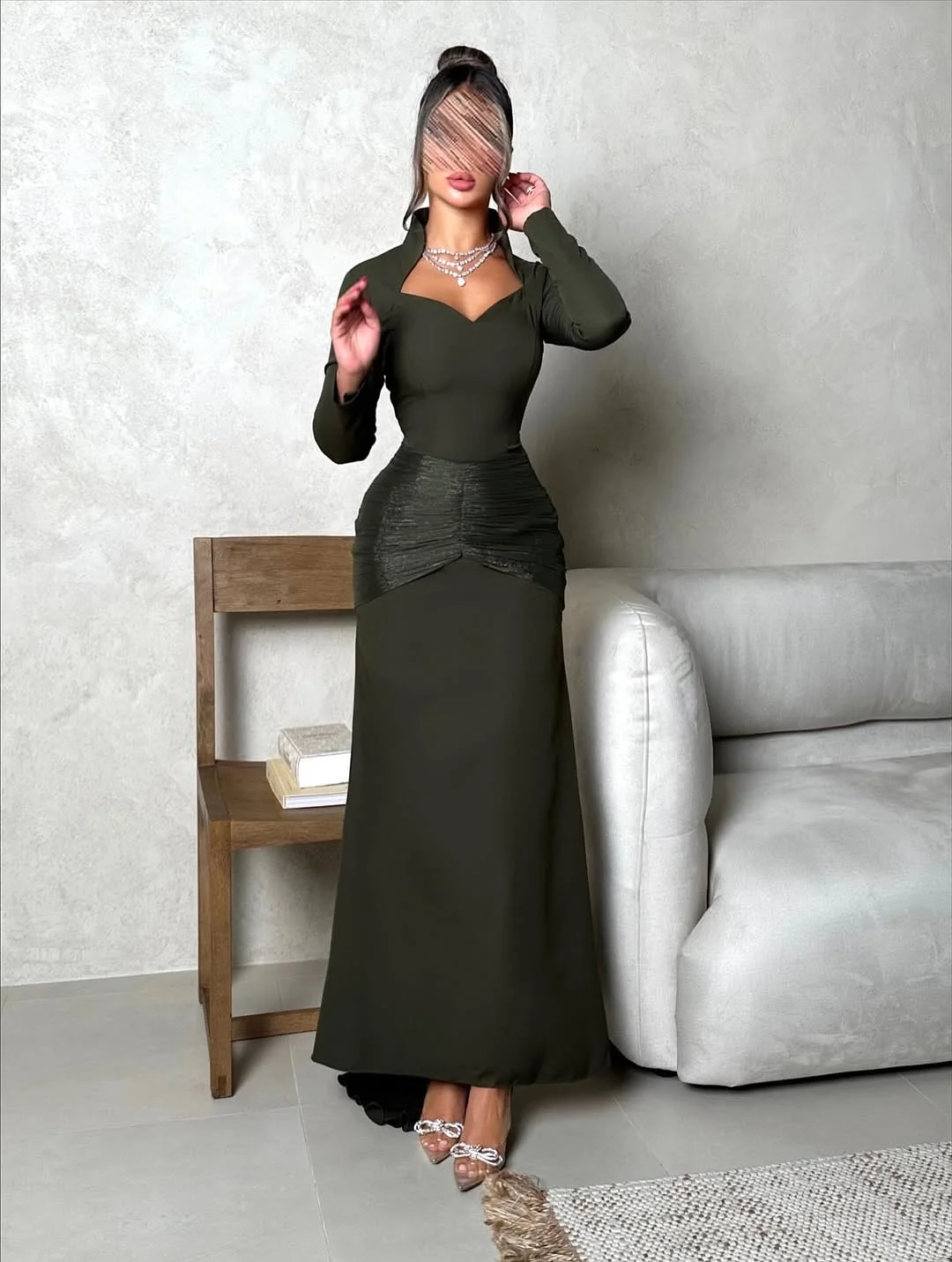 

Dubai Elegant Luxurious Party Dresses Green Ankle-Length Prom Gown Mermaid vestidos elegantes mujer para fiesta de noche 2025