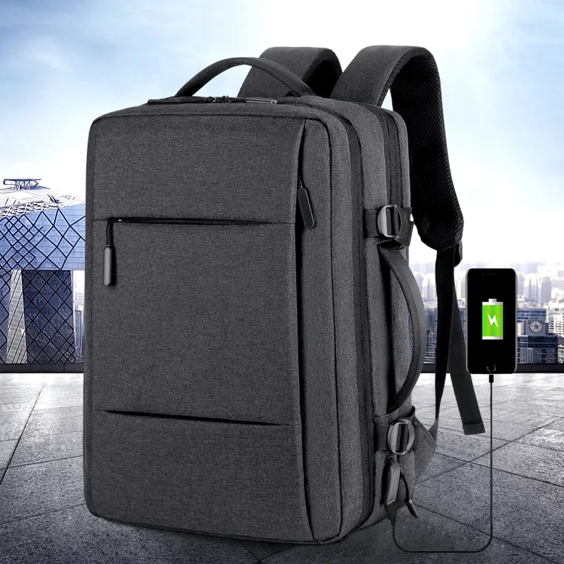 Male Business Backpack Casual Laptop Bag Expansion Large Capacity Backpack Business Travel Bag