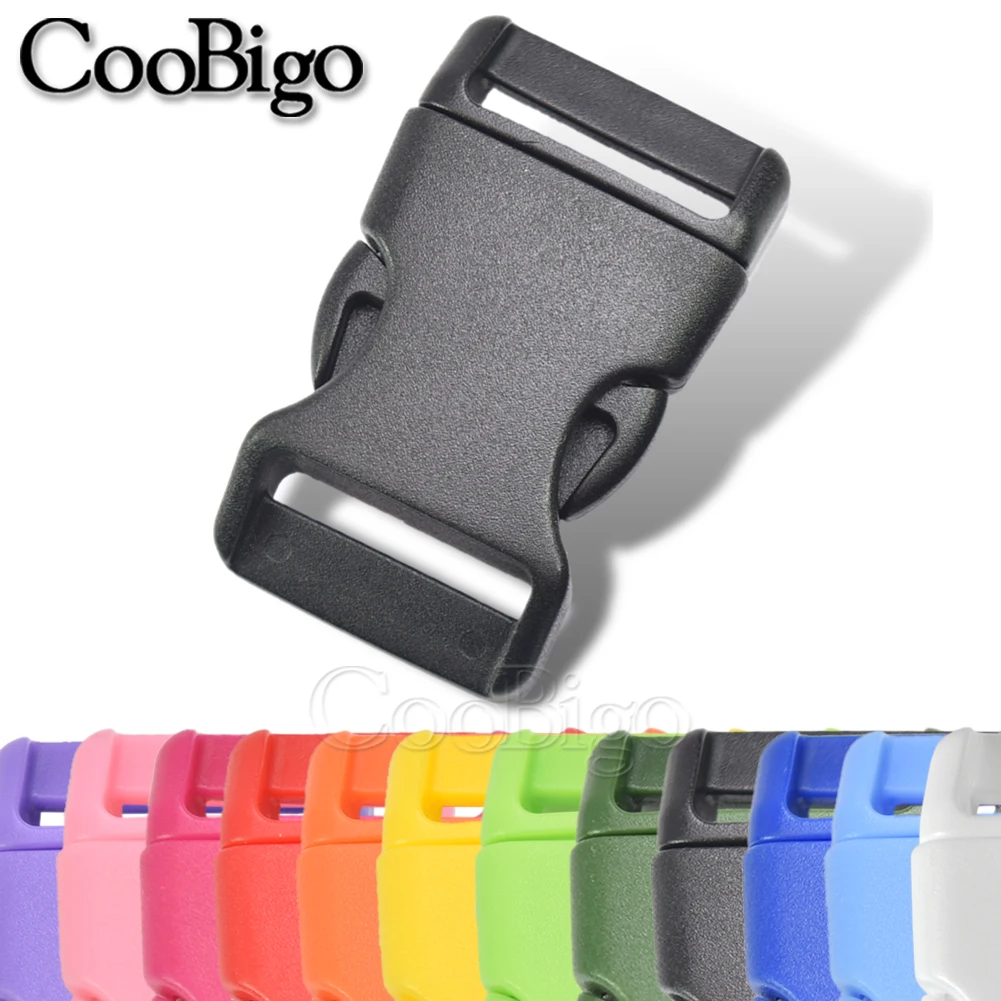 25mm Side Release Buckles Fastener for Paracord Bracelet Backpack Strap Dogs Collar Belt Webbing Bag Accessories Colorful 10pcs