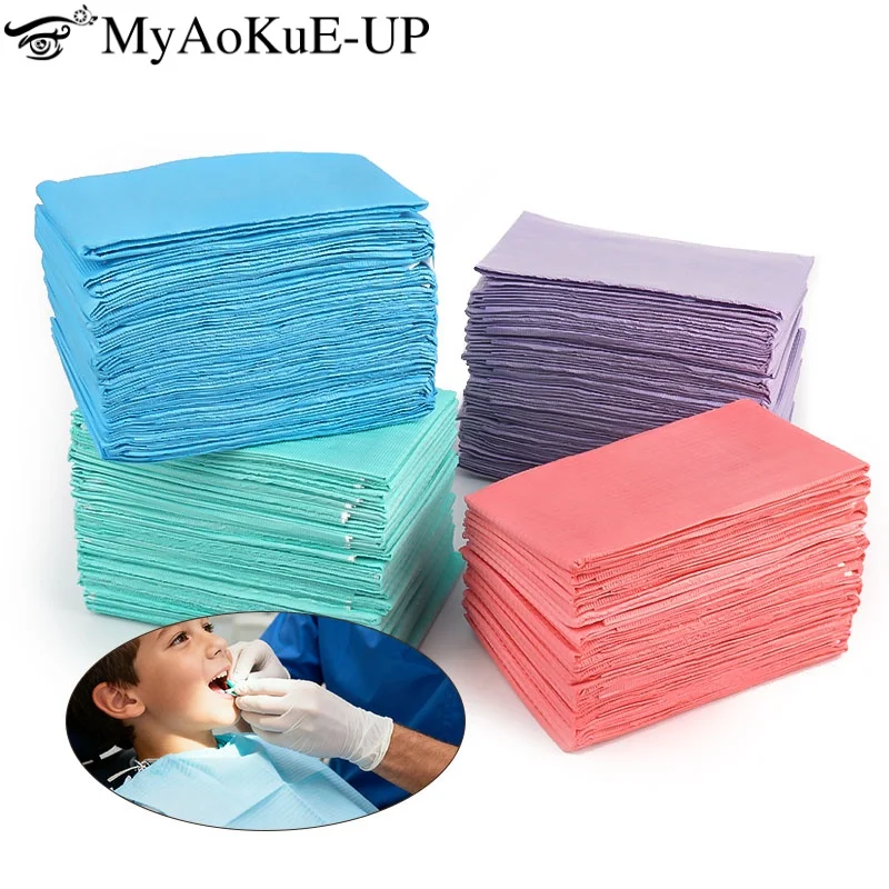 

30 Pcs Dental Bibs Disposable Tattoo Cleaning Wipes 3 Ply Waterproof Sheet For Nail Tech Dental Clinic Tattoo Scarf Makeup Tool