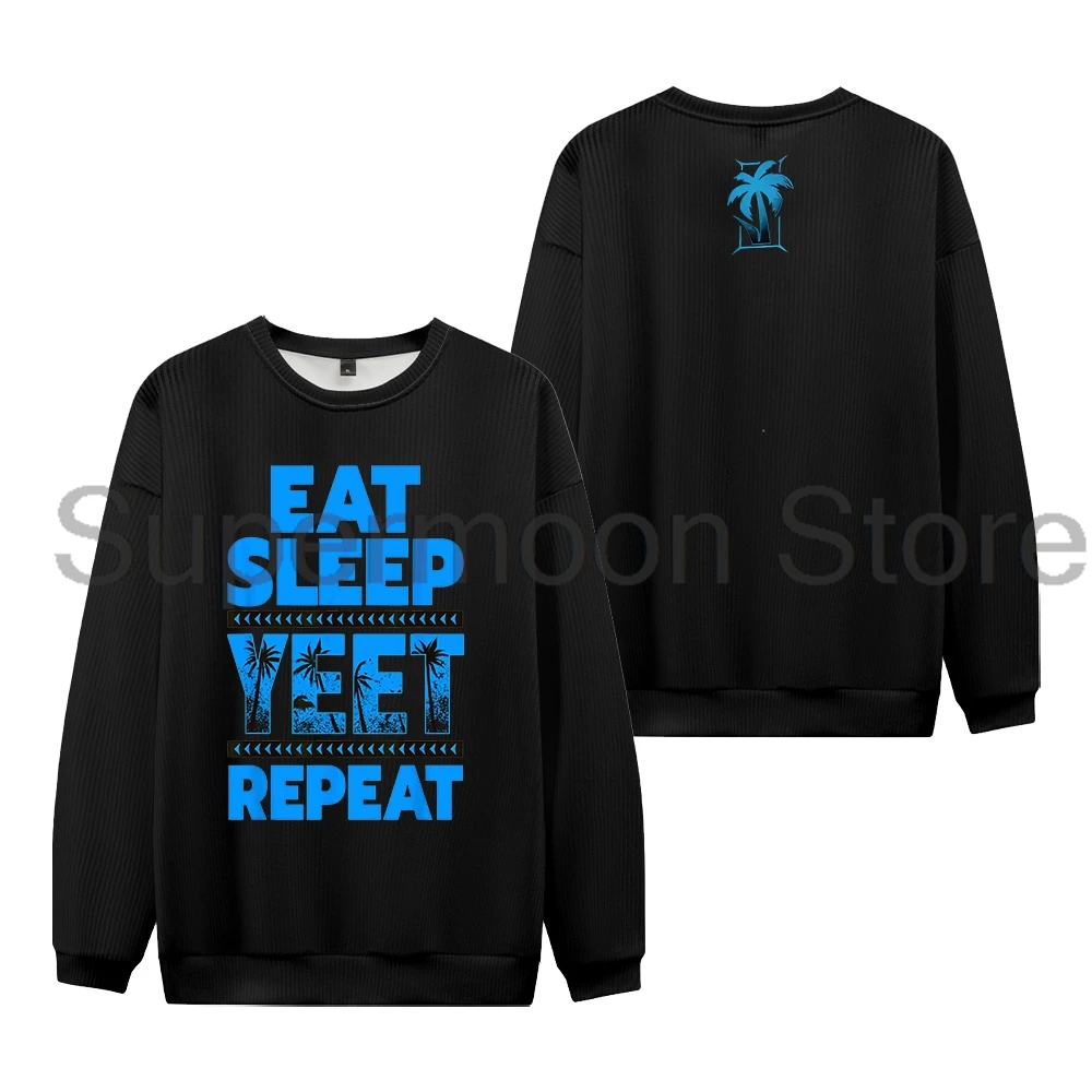 Jey Uso Eat Sleep Yeet Repeat Sweater Men's Knitted Jumpers Crewneck Long Sleeve Streetwear Pullover Tops Trendy Outfits