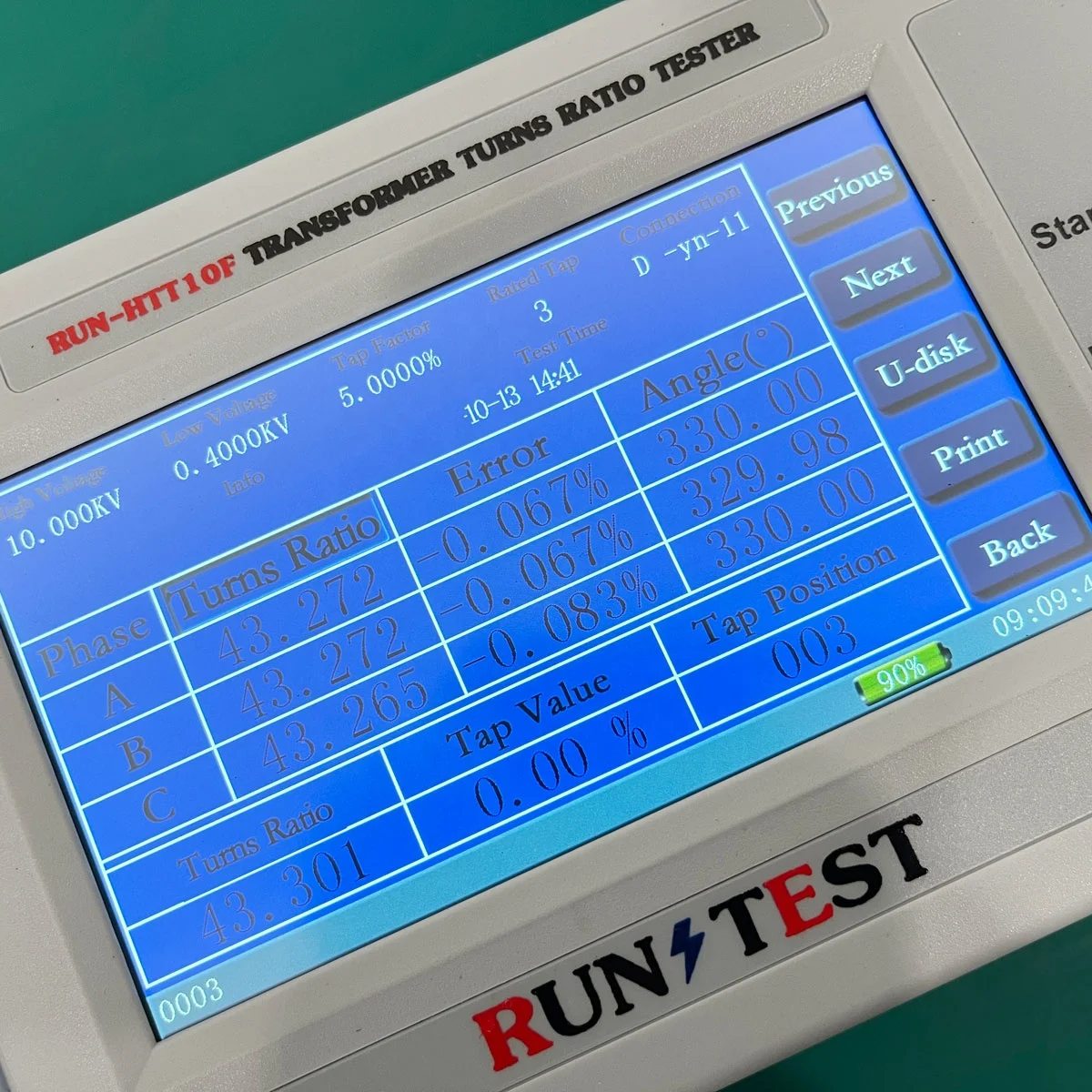 Low Price Handheld TTR Meter Transformer Voltage Test Set Turns Ratio Tester