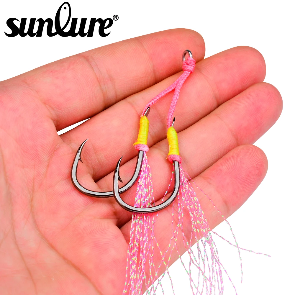 Double Fishing Hook Sea Fishing Assist Jigging Hooks High Carbon Steel  Assist Fishhooks 11/13/15/16/17/18/19/20 5pairs/bag