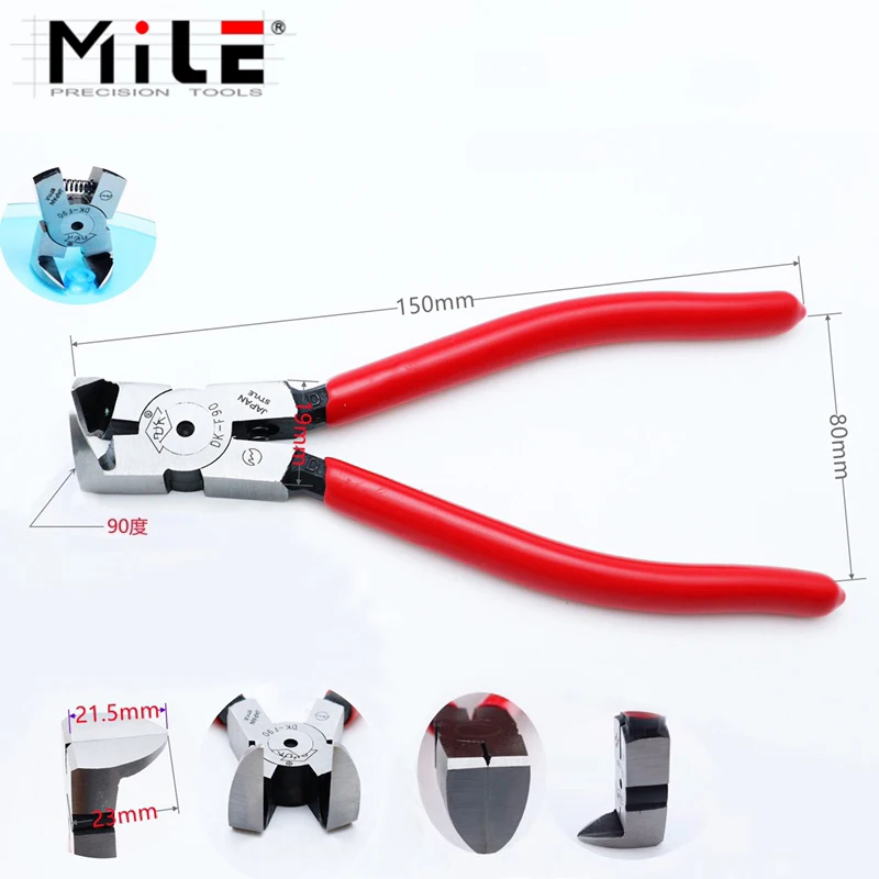 Right Angle Nozzle Pliers Electronic Precision Top Cutting Pliers 90 Degree Flat Scissors 6-Inch Plastic Model Diagonal Pliers