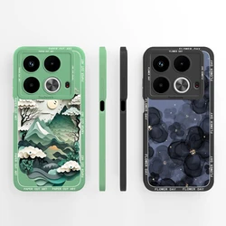 Phone Case For Infinix Note 40 Pro Plus Paper Cut Art Soft Liquid Silicone Painted Anti Slip Protection Back Covers Fundas Coque