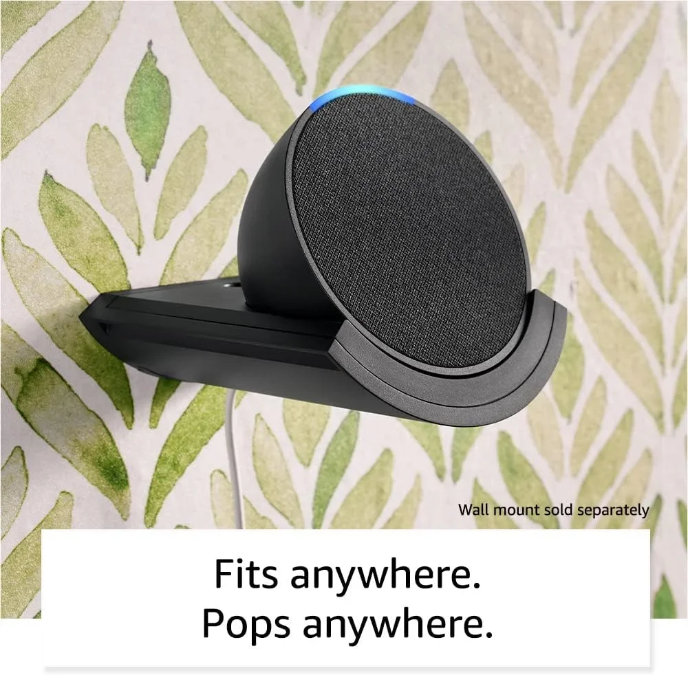 موسيقى Amzon Echo Pop الأصلية ومكبر الصوت الذكي للتحكم الصوتي المنزلي تذكير الطقس مع مكبرات صوت بلوتوث Alexa