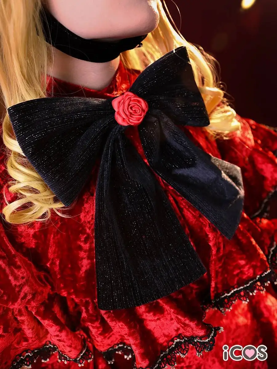 Disfraz de Anime Rozen Maiden, disfraz de Shin Ku para mujer, disfraz de Shinku, vestido rojo de Lolita, traje completo de Reiner Rubin