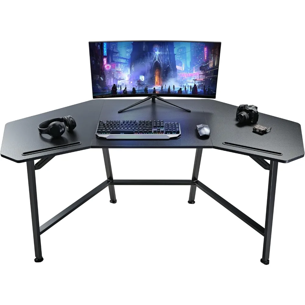 Gaming Desk Wing-Shaped Desks,Computer Desk Table for Work Home Office,Ergonomic Studio Desk