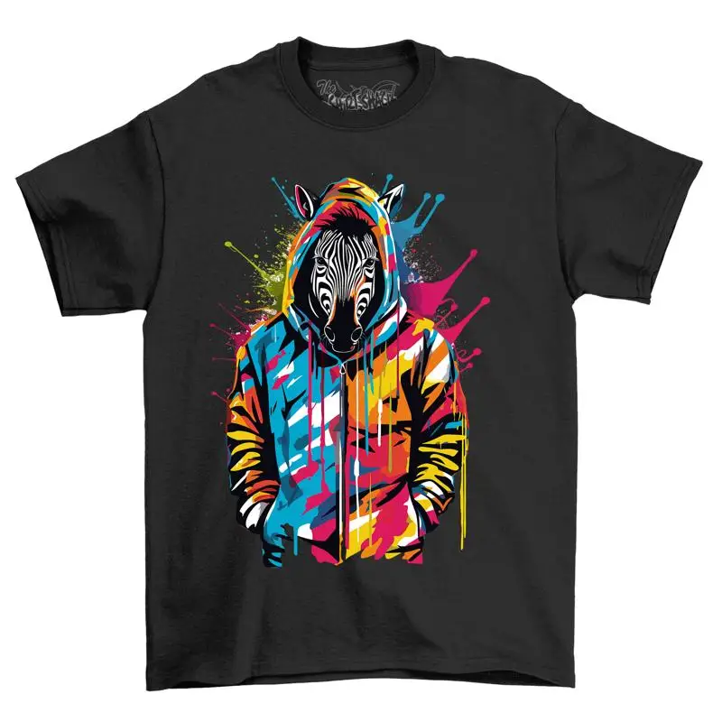 Zebra Dripping Paint t shirt Funny and Fashionable Unleash your wild side wit
