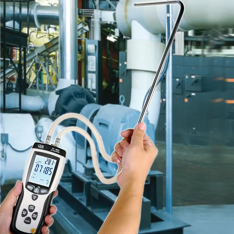 고정밀 공기압 측정기 DT-8920은 주요 HVAC 부품의 공기압을 모니터링하여 실내 공기질을 개선할 수 있습니다.