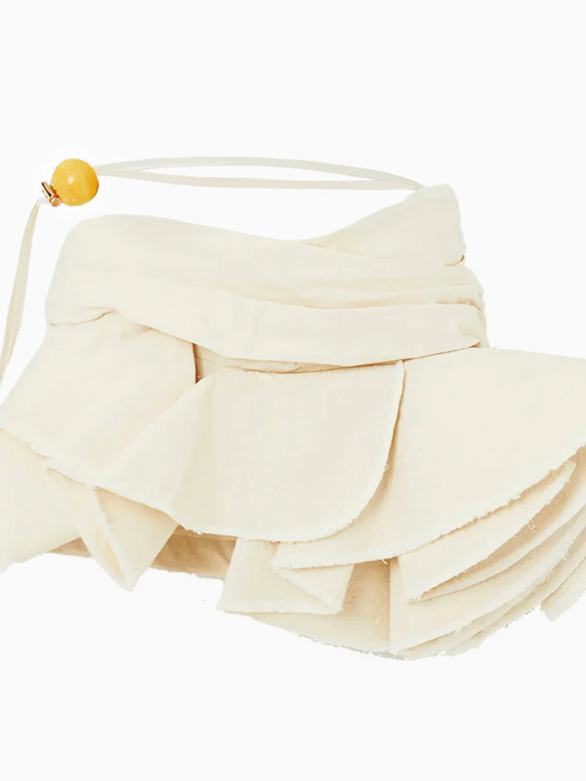 비대칭 밑단 코튼 린넨 오트 스커트, 비즈 허리 벨트, 플리츠 레이어드 프레이드 여성 여름 패션 스커트