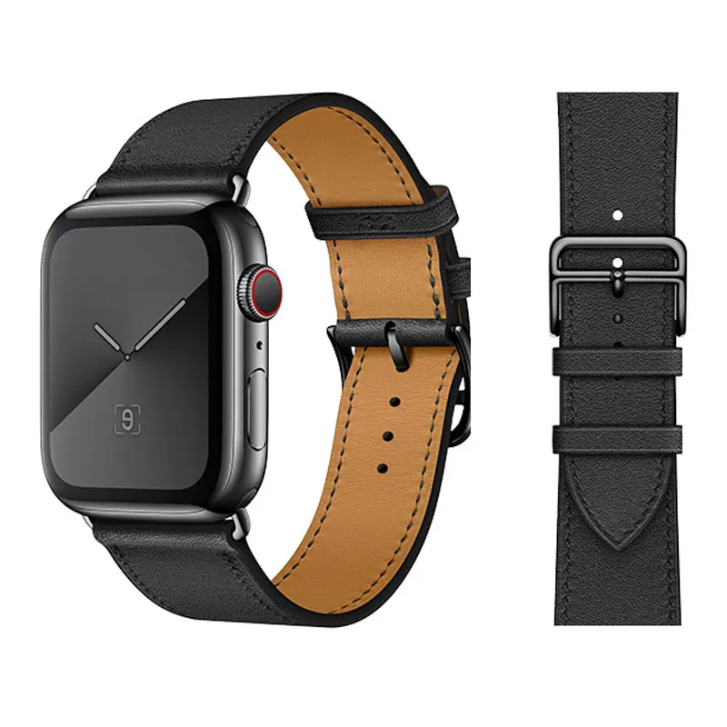 Genuine Leather Strap For Apple Watch Band 49mm 45mm 41mm 44mm 42mm 46mm Bracelet Wristband Belt iWatch Ultra 10 9 8 7 6 5 4 SE